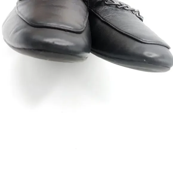 Naturalizer Black Leather Loafers w Chain Detail | Quiet Luxury Fall Capsule - Picture 13 of 16